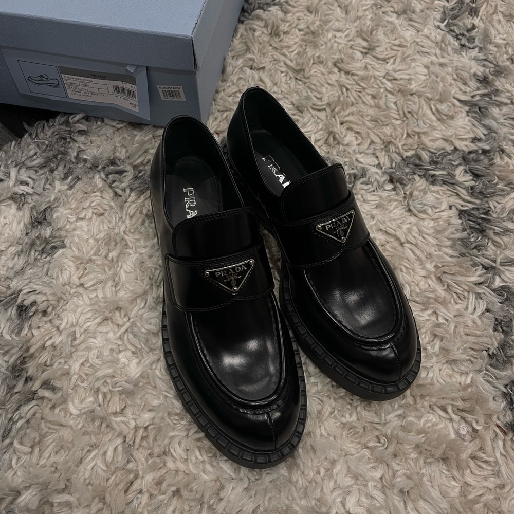 Prada Brushed leather loafer
